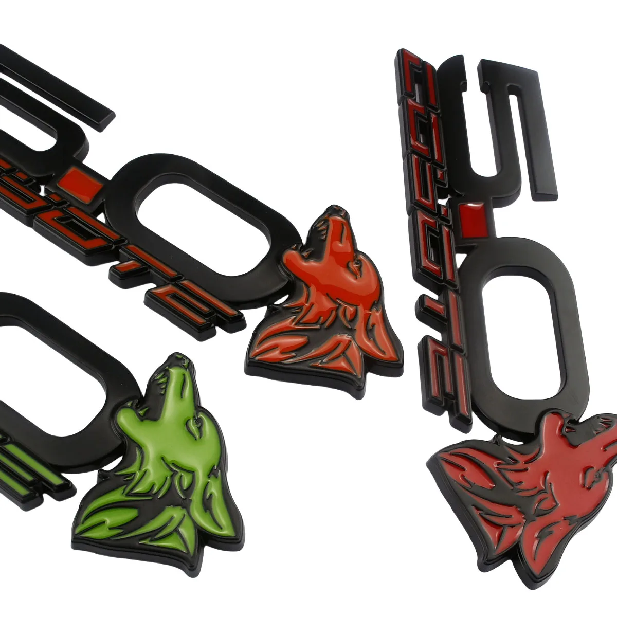 1 زوج سيارة معدنية 5.0 ذئب ماخ شارة شعار شعار الشارات ملصق لفورد موستانج الظلام الحصان شيلبي GT GT350 GT500 اكسسوارات #4