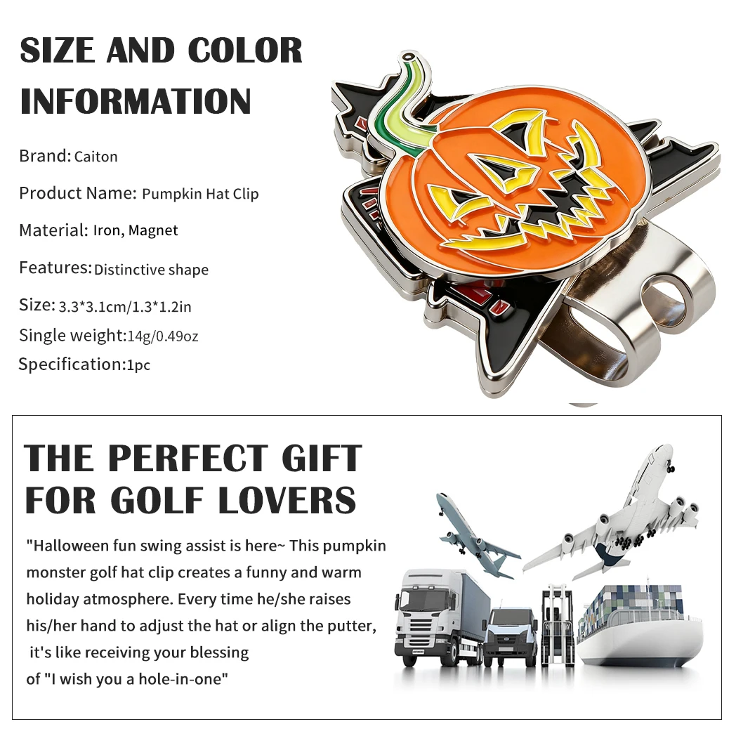 مشبك قبعة جولف كايتون للهالوين، ملحقات الجولف، معدات رياضية ذات طابع ممتع لعلامة الجولف، لحفلات الهالوين #6