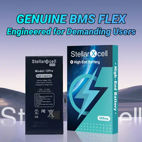 StellarXcell Ultra-Hochleistungsakku für iPhone 7 8 Plus XS MAX XR 11 PRO 12 13 14 15 MINI Original BMS Flex 7037 TI