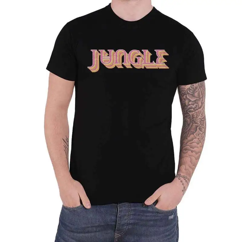 

Футболка Jungle Color Band Logo Новая официальная мужская черная футболка
