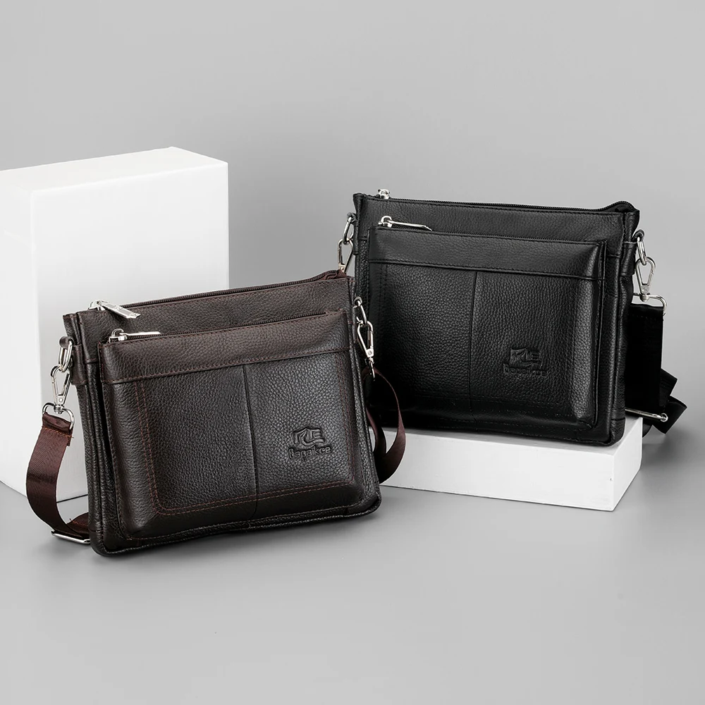 

Men's Genuine Leather Crossbody Bag High-quality Business Casual Multi-functional Men's Messenger Bag Men's Crossbody Bag