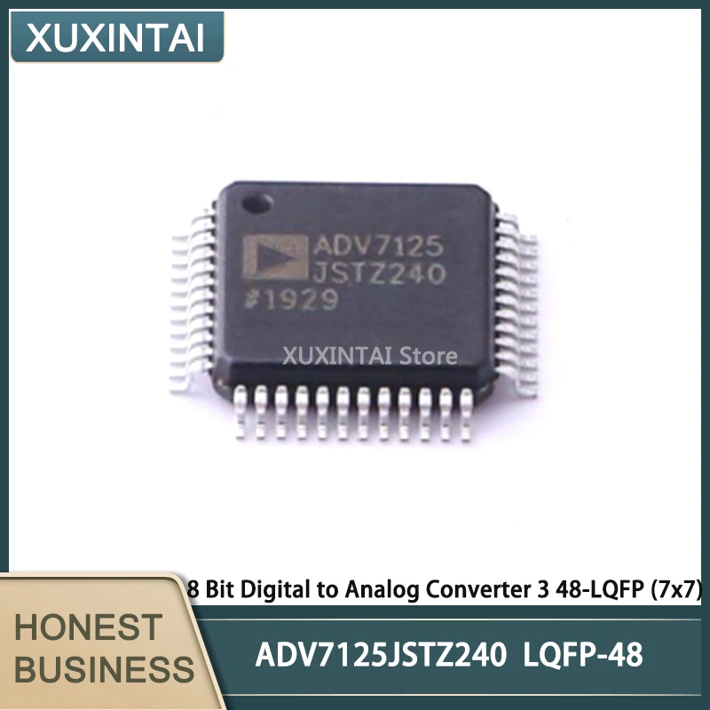 10Pcs/Lot  New Original   ADV7125JSTZ240 ADV7125  8 Bit Digital to Analog Converter 3 48-LQFP (7x7)