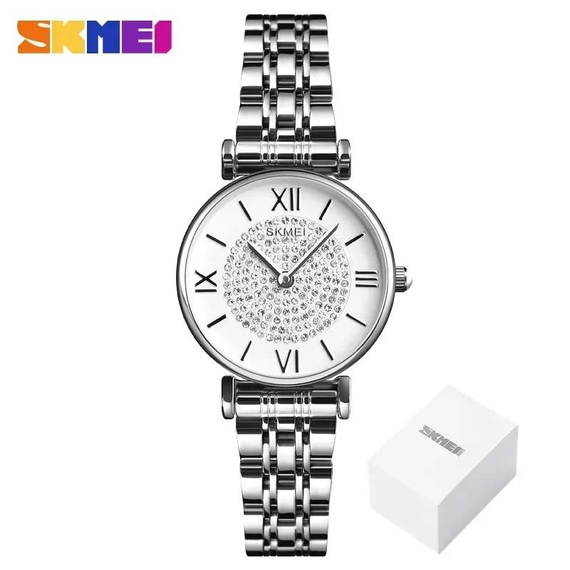 

SKMEI 1533 Female Watches Clock relogio feminino Stylish Elegant Design Women Watch Rhinestone Inlay Ladies Quartz Wristwatches