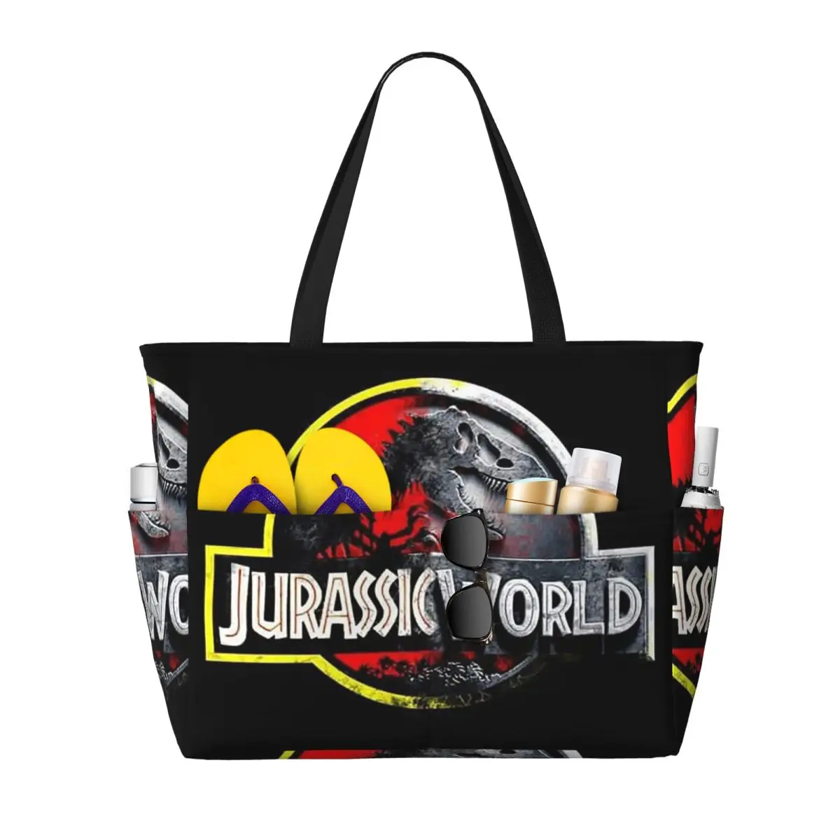 Jurassic World Beach Tote Bag Sport Gym Yoga Duffle Large Tote Bag Women Travel Bag Fitness bag
