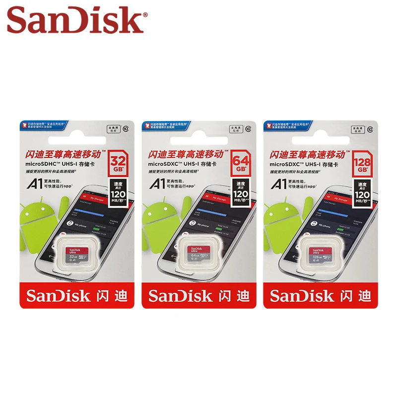 100% Nguyên Bản Thẻ Nhớ SanDisk Micro SD Card Class 10 Thẻ TF 32GB 64GB 128GB Đến 98 MB/giây thẻ Nhớ Cho Điện Thoại Máy Tính Bảng Thẻ Flash Card