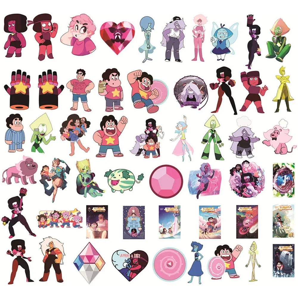 50PCS/Bag Cartoon Steven Universe Stickers DIY Motorcycle Travel Luggage Guitar Skateboard Decals Sticker for Kid Toys Gift