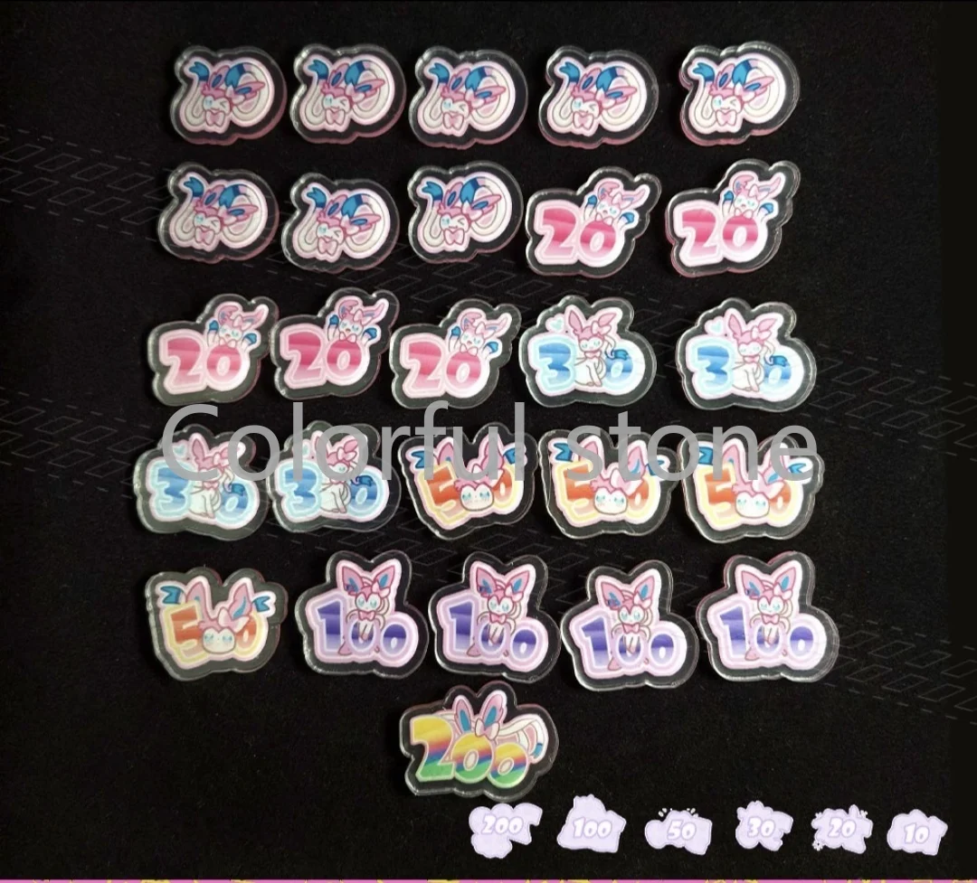 PTCG Pokemon Match Scoring Schade Teller Schade Indicator Sylveon Gebruikt Bord Vstar Borad Game Acryl Speelgoed Cadeau