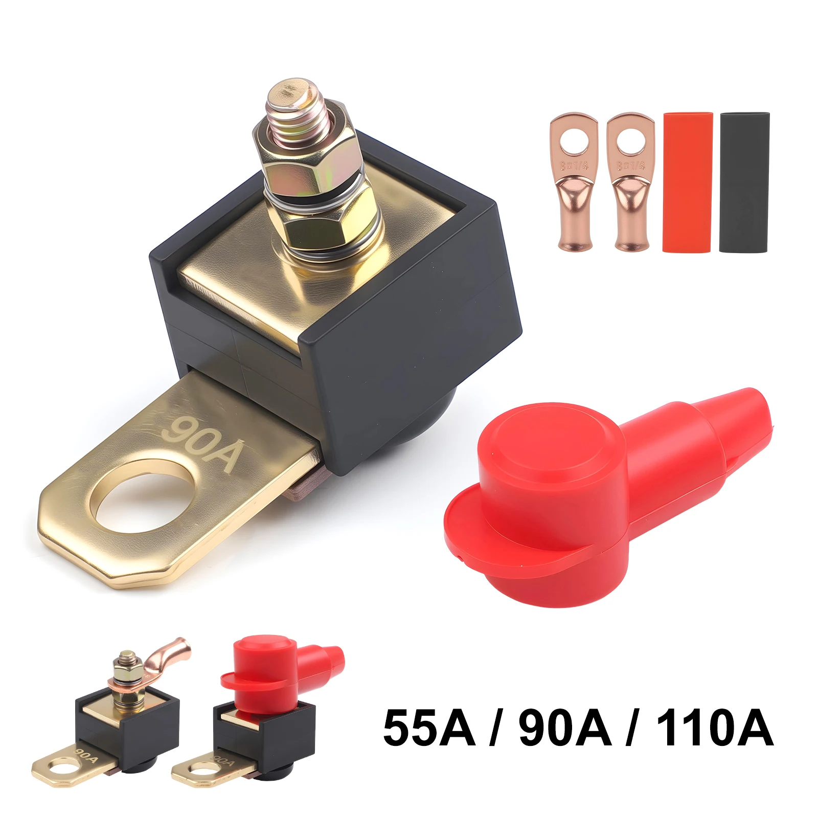 

90A Starter Fuse For MerCruiser 3.0L-8.2L Engine Replace 88-79023A91 18-8220 9-15510 Fuse Assembly Black Copper