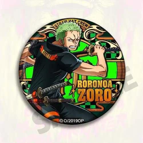 One Piece Anime Badge Pin Set Luffy Zoro Law Sanji Sabo Nami