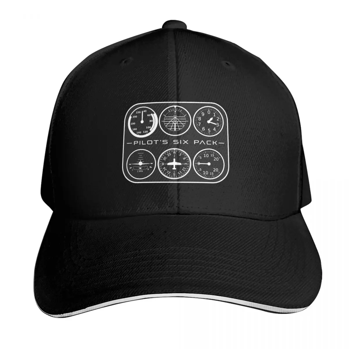 Pilot Cockpit Airplane Six Pack Flight Intruments Cap Fashion Casual Baseball Caps Adjustable Hat Hip Hop Unisex Baseball Hats