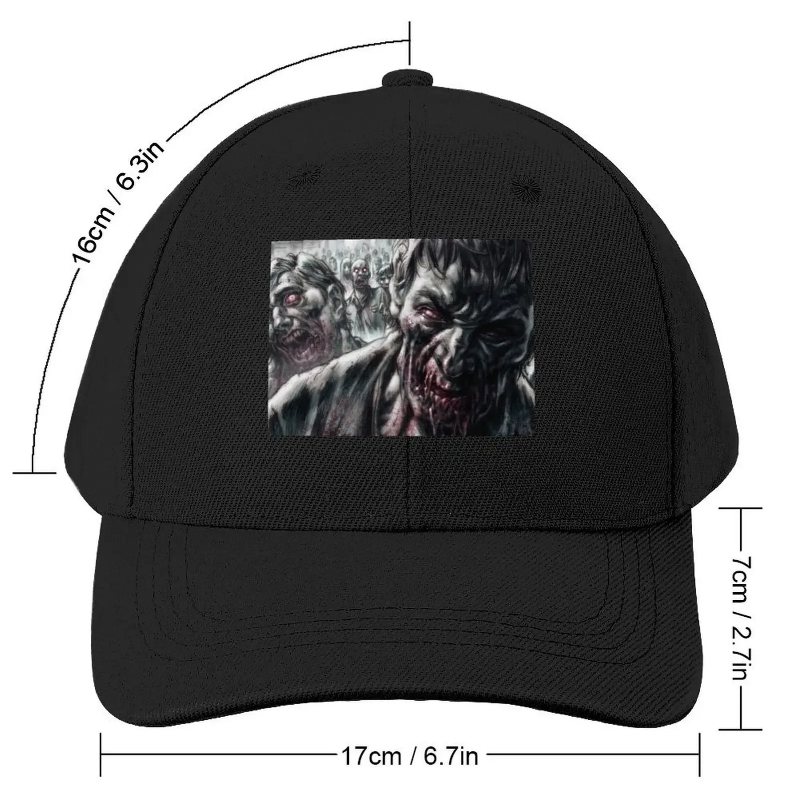 Zombie Horde Baseball Cap Snap Back Hat Sunhat Female Men's