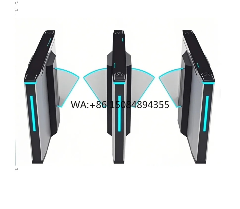 All-in-One Access Control System with Face Recognition Wing Gate and Three Roller Turnstiles for Community Pedestrian Passage