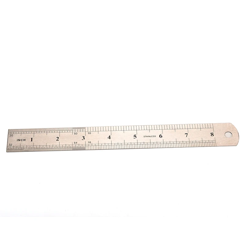 New CH 20cm Metal Ruler Metric Rule Precision Double Sided Measuring Tool 3CC