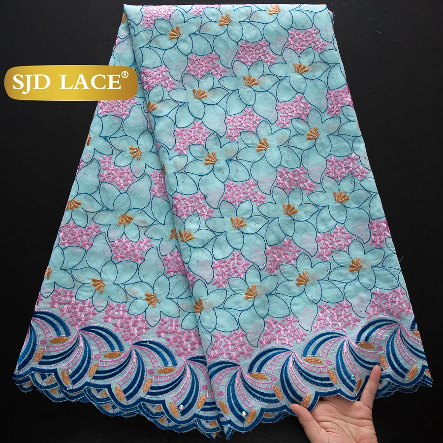 

SJD LACE, 5 ярдов, желтые африканские камни, кружевная ткань, хлопковая швейцарская вуаль, кружево в Швейцарии, 2025 г., высокое качество для женского платья 4504
