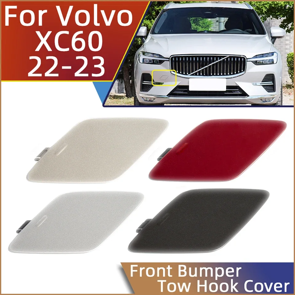 

For Volvo XC60 2022 2023 32234934 Car Front Bumper Towing Hook Eye Cover Cap Auto Part Tow Hooking Hauling Trailer Lid Garnish