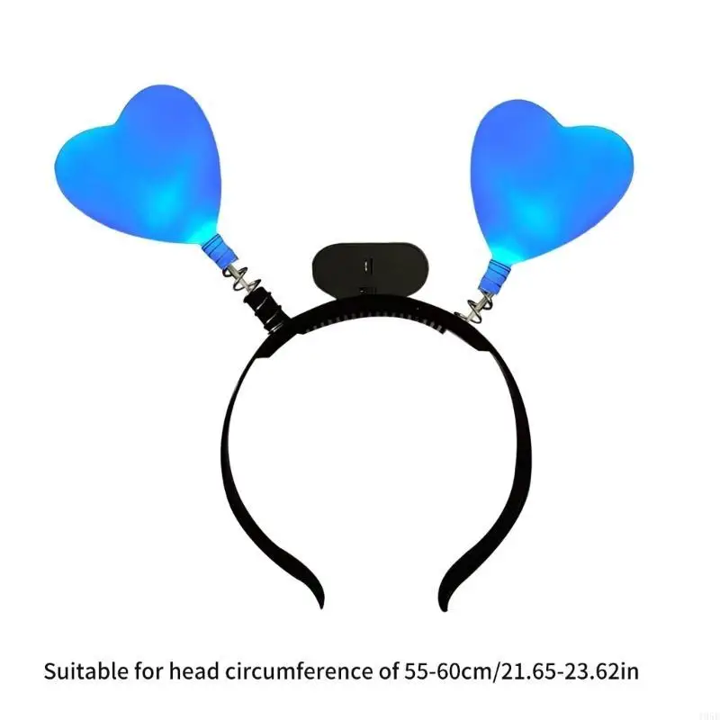 195E Radiant Heart Headbands Funny Pattern Hair Hoop Durability Party Headwear