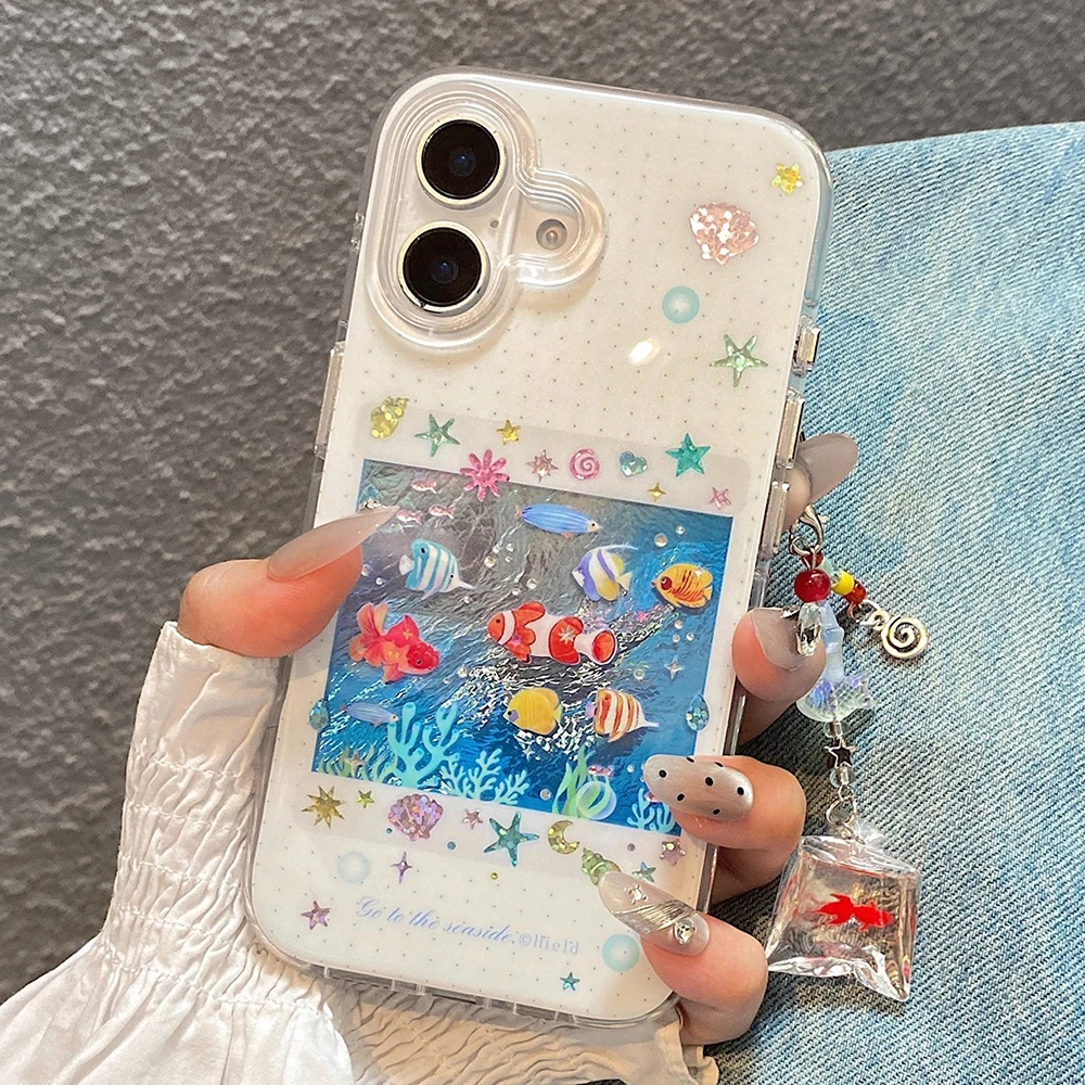 Blue Ocean Red Carp Fish Phone Case for Samsung Galaxy A17 A07 A56 A36 A26 A73 A72 A55 A54 A53 A52 A34 A33 A32 A23 A14 A13 4G 5G