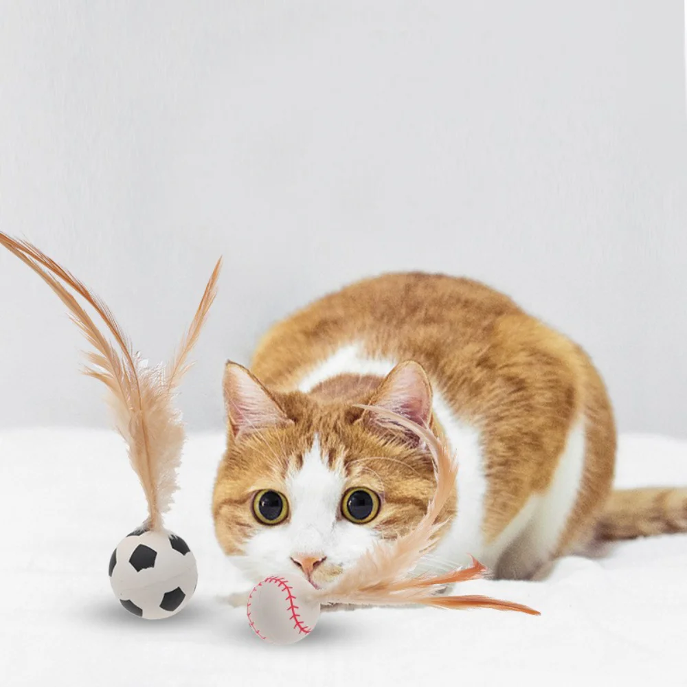 Funny Silicone Cat Toy Balls Small Durable Interactive Bouncing Ball Easy to Use Pet Game Toy Accessories