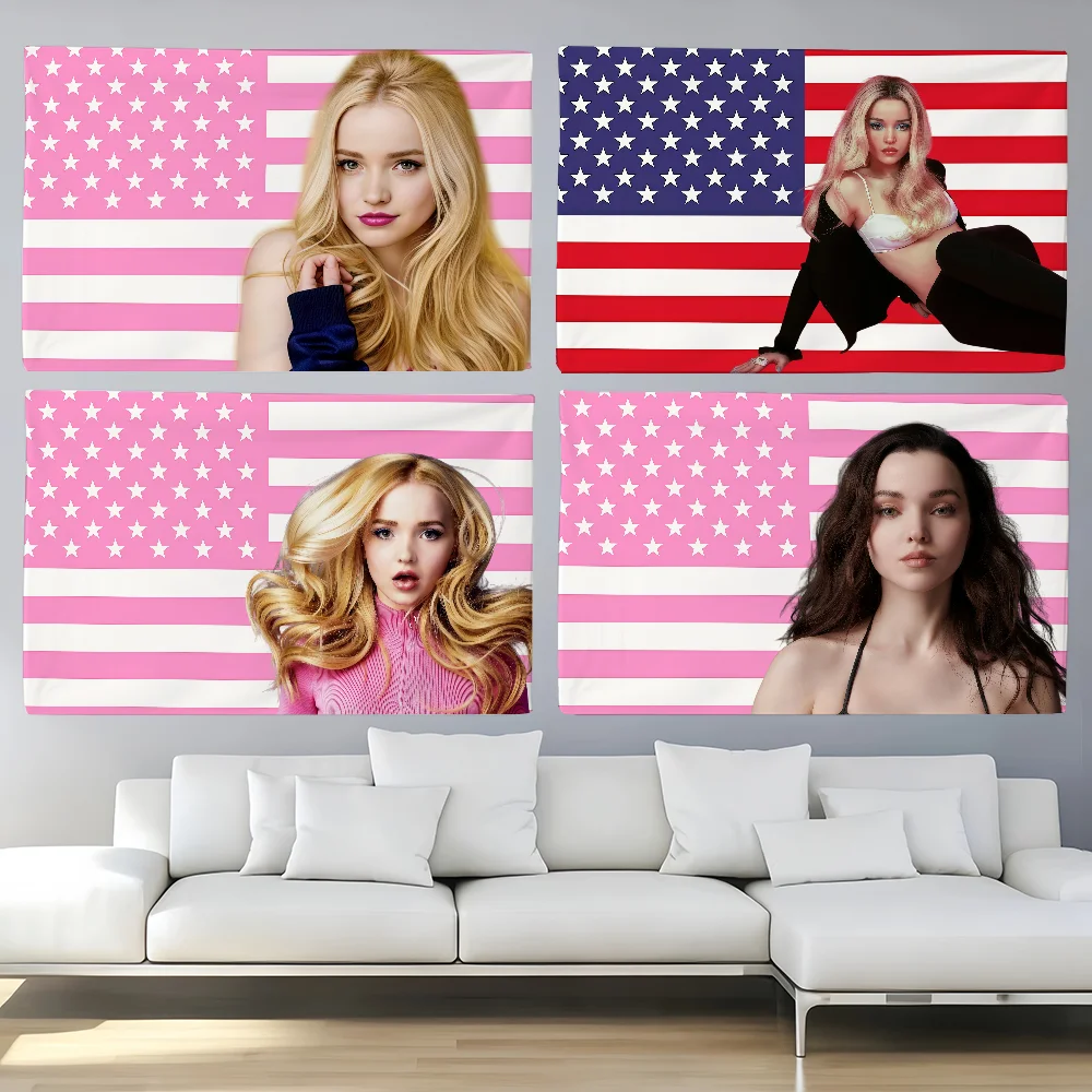 Flagge des Schauspielers Dove Cameron für Schlafzimmer, Wohnzimmer, Bar, Garten, Outdoor, aktive Dekoration, Hintergrund und Konzert