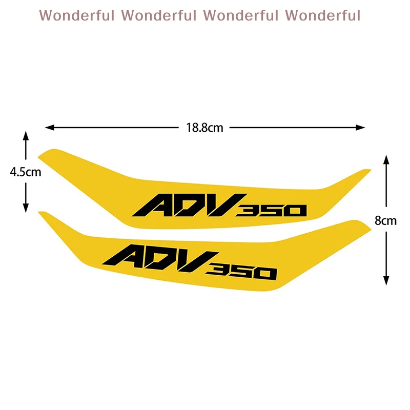 ملصقات للدراجات النارية لـ ADV350، تحذير مقاوم للرياح، تعديل فينيل عاكس مقاوم للماء