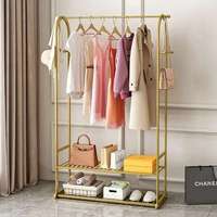 Boutique Portable Clothes Drying Rack Metal Golden Minimalist Bedroom Clothes Rack Detachable Balcony Cabideiro Nordic Furniture