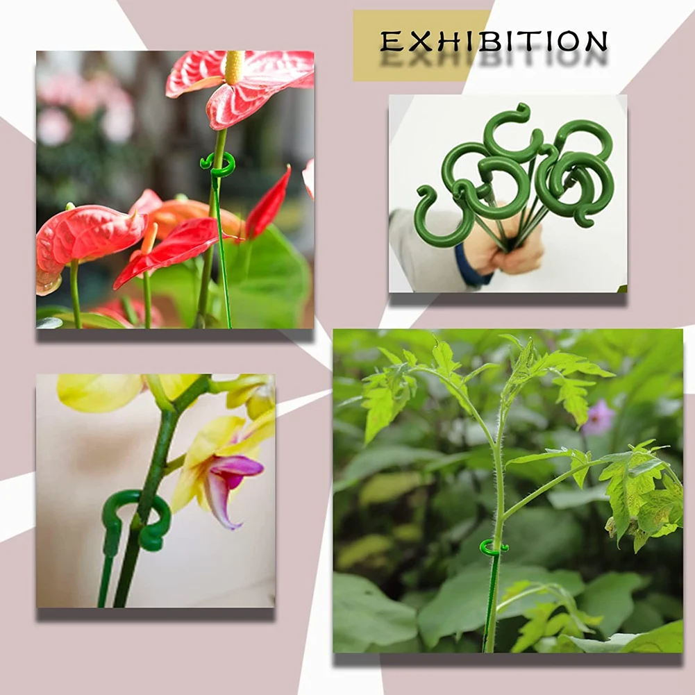 RMWIN-30 Pack Flower Shaped Support Rod Garden Single Stemmed Plant Support Plant Stakes, Plant Prop, Plant Sticks