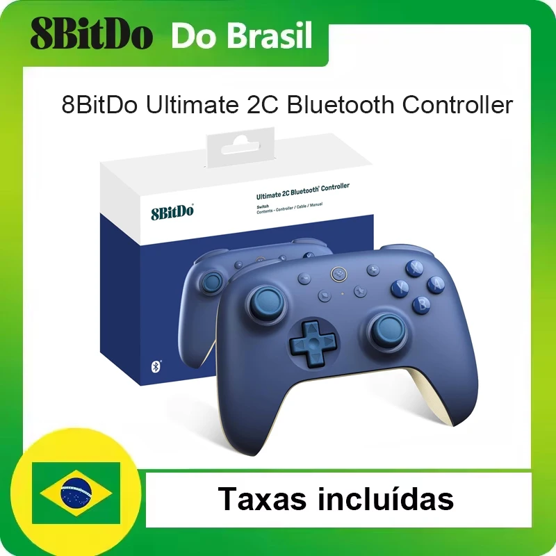 Controle Bluetooth 8BitDo Ultimate 2C para Switch/Switch 2, Controle Sem Fio com Controle de Movimento de 6 Eixos, Vibração Rumble