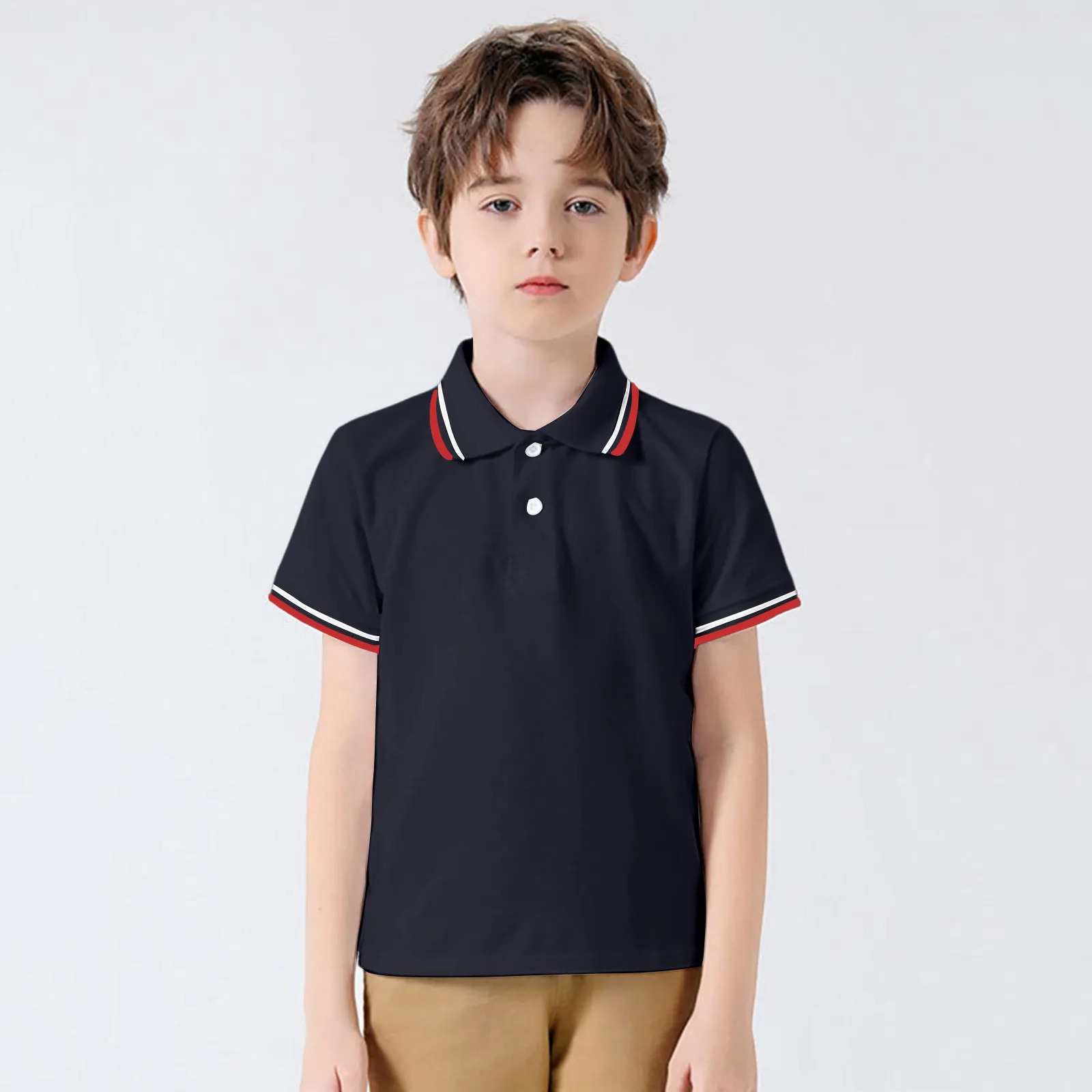 

Toddler Kids Boys Girls Solid Short Sleeve Shirt Tops+Shorts Child 2pcs Set Outfits Infant Kids Plus Size Shirt with Bow Tie