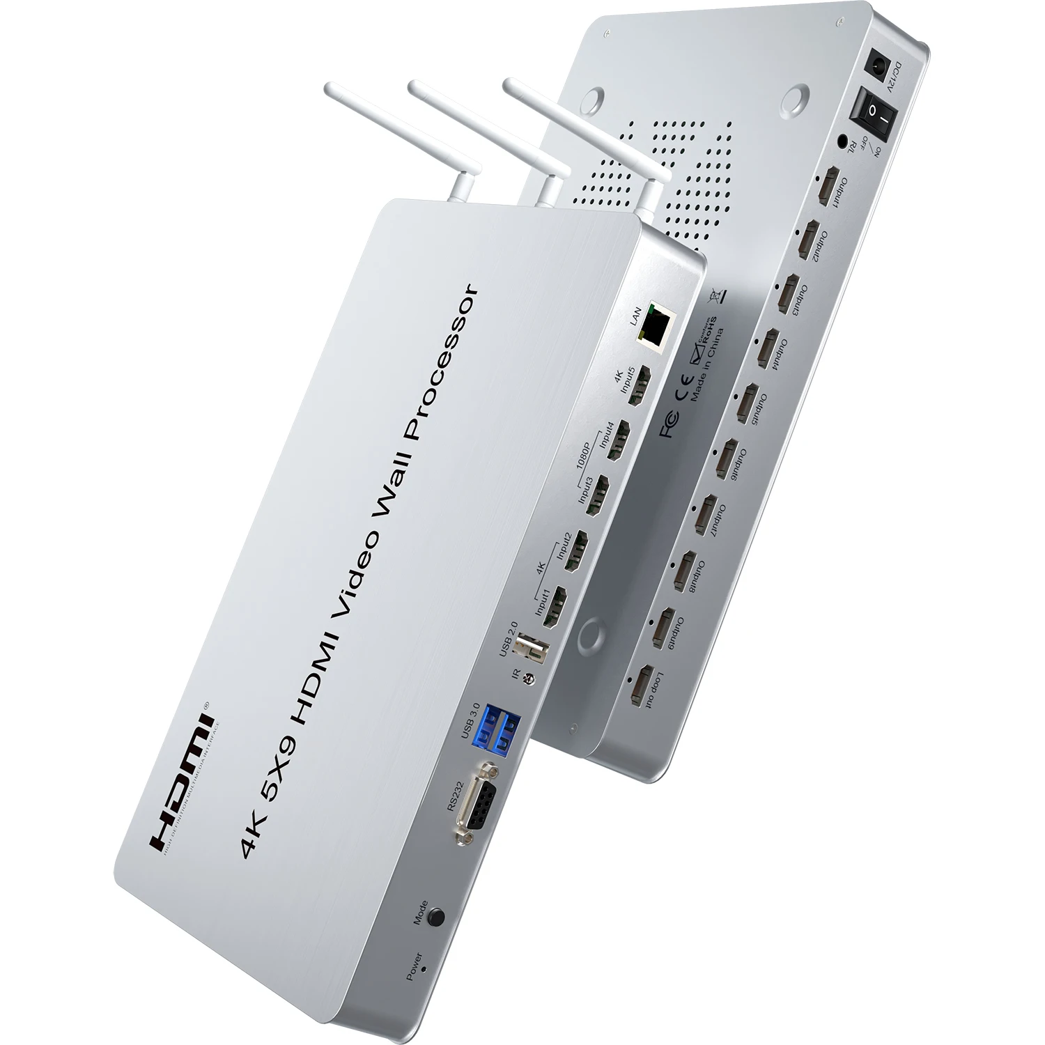 4K 5x9 HDMI Video Wall Processor 2x2 2x3 2x4 3x3 4x2 1x5 Multi Screen Splicing Splicer TV Wall Controller 6x1 4x1 Multi-viewer