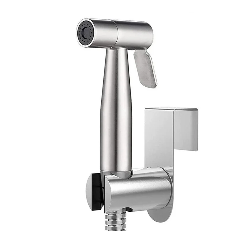 A02V-Bidet Toilet Sprayer Set Mounted Toilet Spray Gun Toilet Spray Gun Stainless Steel Mounted Toilet Spray Gun Bathroom Shower