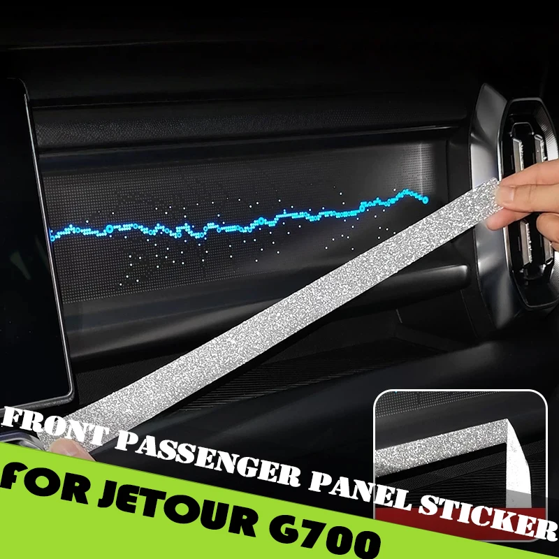 

Декоративная наклейка на переднюю пассажирскую панель автомобиля, подходит для Jetour Traveller 2023-2026, C-DM, модифицированная наклейка на интерьер автомобиля со звездой и бриллиантами
