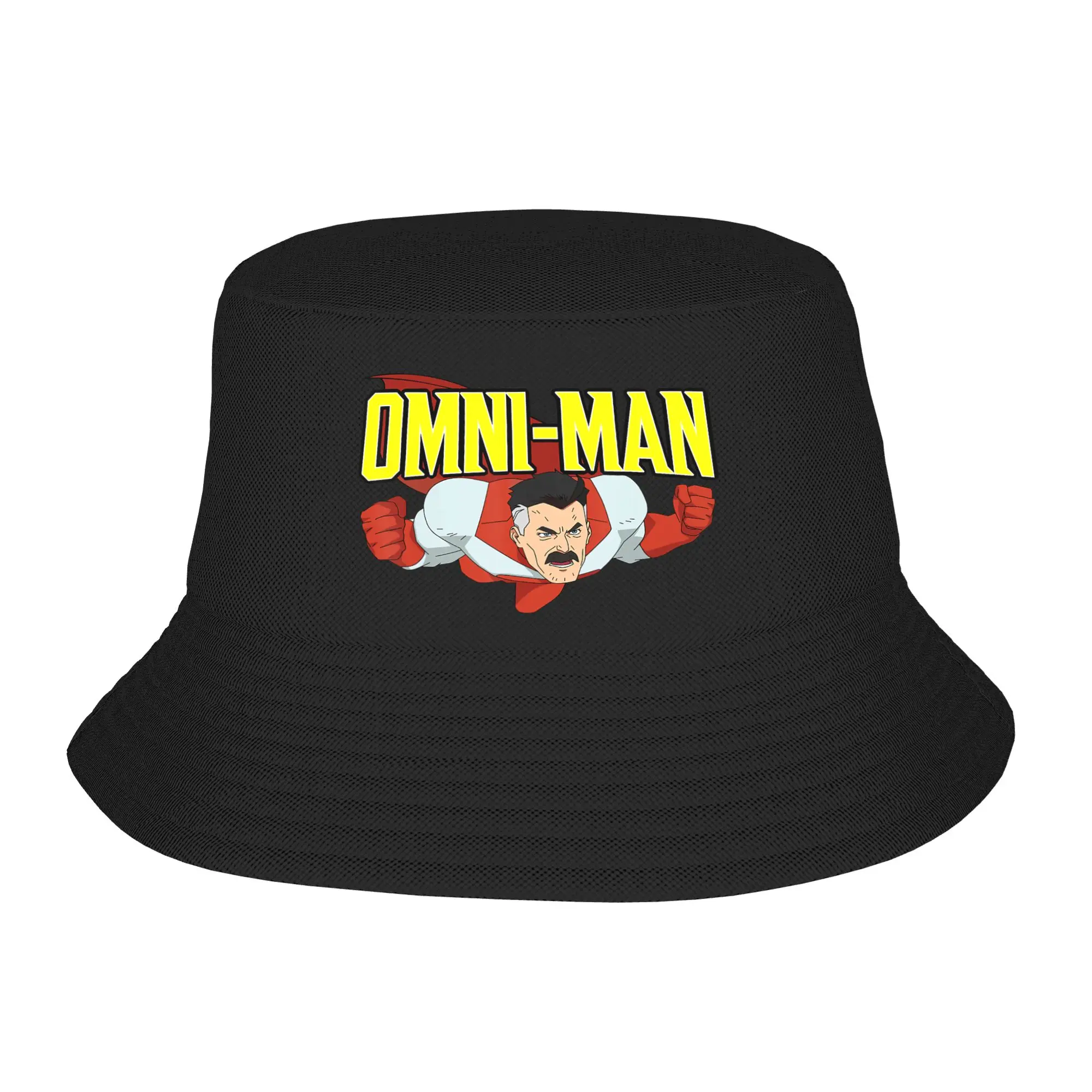 Street Invincible Animated Omni-Man Bucket Hats Unisex Foldable  Fisherman Cap Vocation Getaway Headwear Panama Hat
