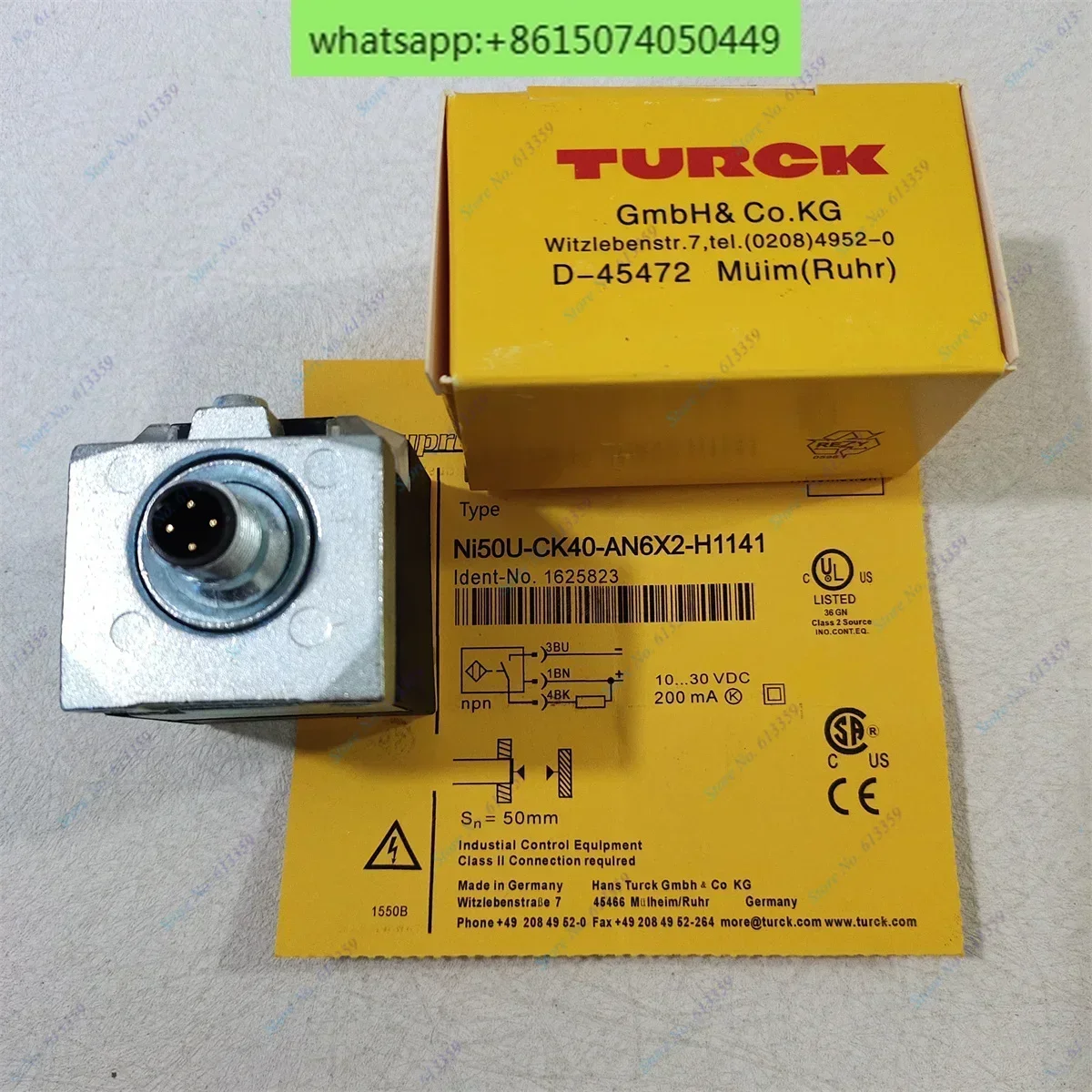 NI50U-CK40-AP6X2-H1141 NI50U-CK40-AN6X2-H1141 Sensor de interruptor de proximidad Turck nuevo de alta calidad