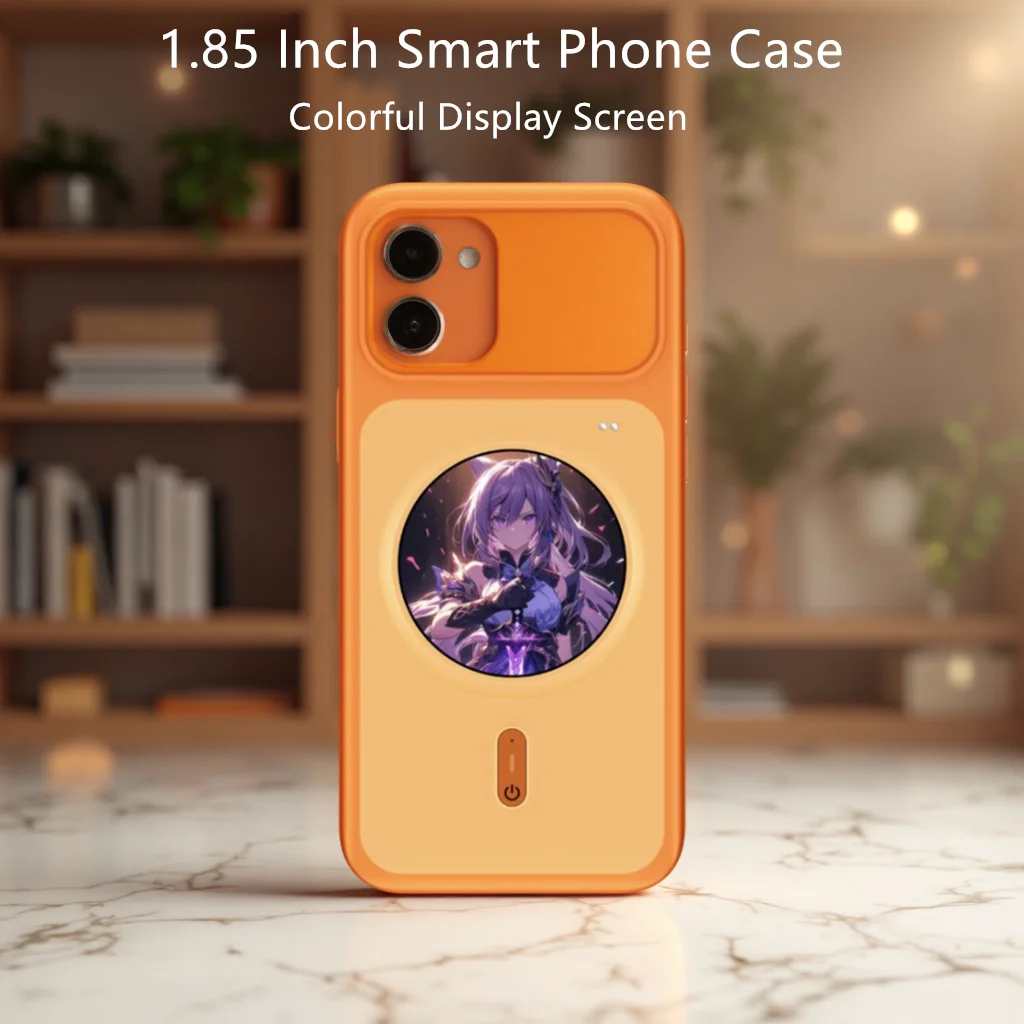 Funda para Teléfono Móvil con Ventana Táctil de 1.85 Pulgadas, Carcasa DIY para Smartphone con Pantalla para iPhone Apple 17 Pro Max