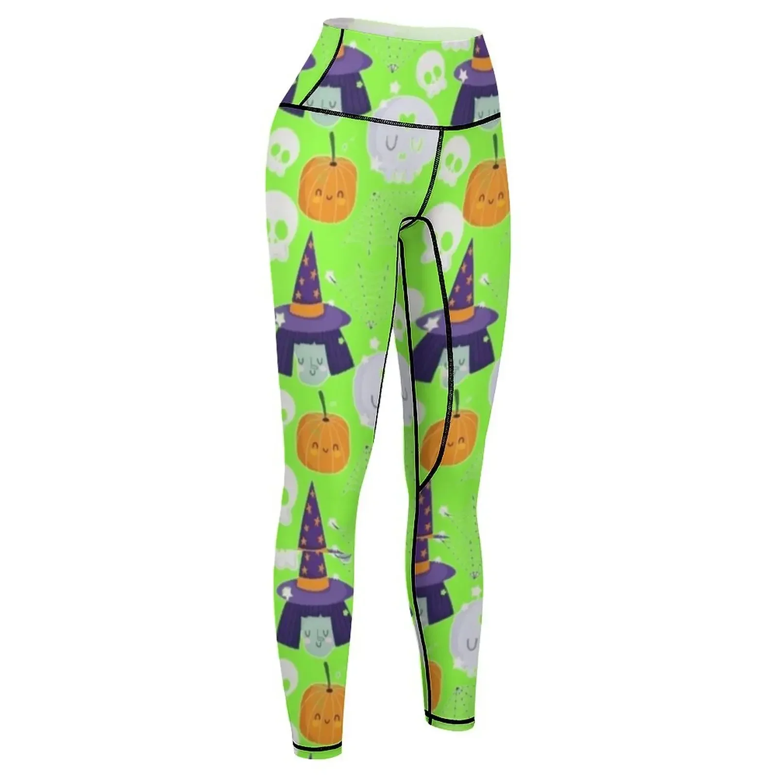 هالوين مضحك اليقطين القط روح نمط طماق اللياقة البدنية الملابس سراويل رياضية رياضية لصالة الألعاب الرياضية يغطي الرجل مثير امرأة المرأة طماق #6