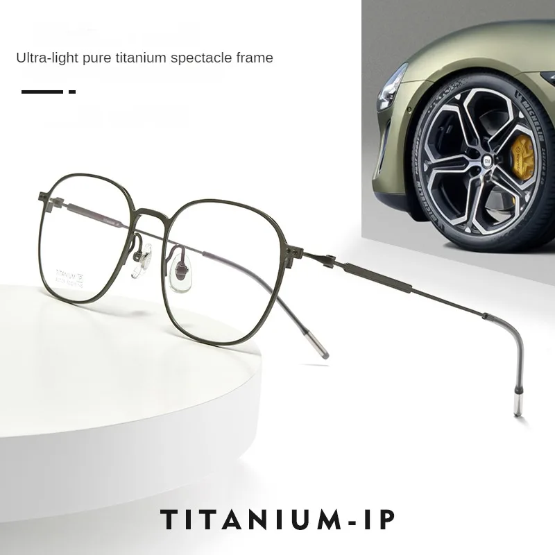 VOSUN New Ultra Light Pure Titanium Slim Business Elite Men's Frame Simple And Luxurious Myopia Glasses Frame