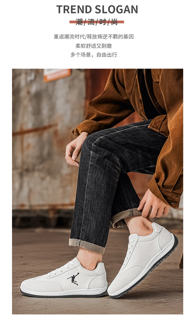 Herrenschuhe, trendige Frühlings- und Herbstschuhe, neue Modelle für den internationalen Markt, weiße, schwarze und rote Sneaker, atmungsaktive Herren-Freizeitschuhe mit weicher Sohle und niedrigem Schaft, vielseitig einsetzbar. – Detail 8