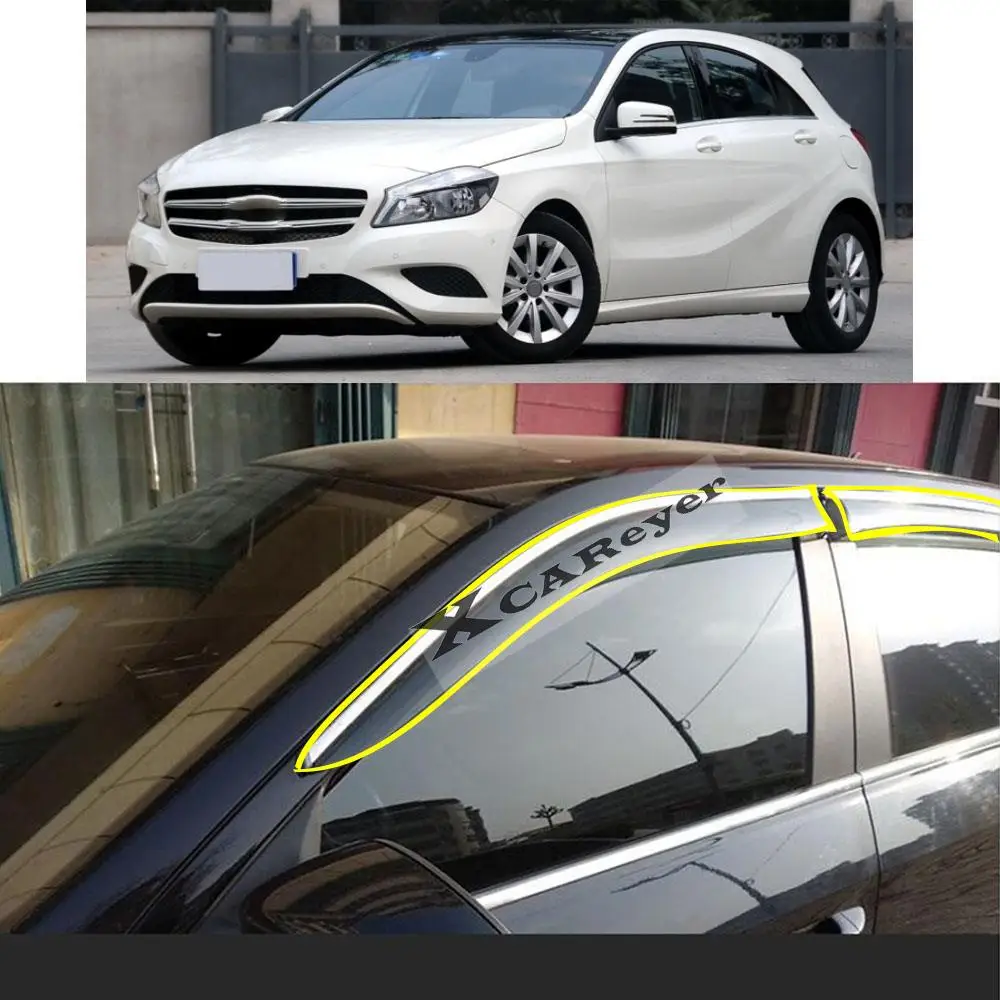 For Mercedes Benz A Class Hatchback W176 2013 2014 2015 2016 2017 2018 Sticker Plastic Window Glass Wind Visor Rain/Sun Guard