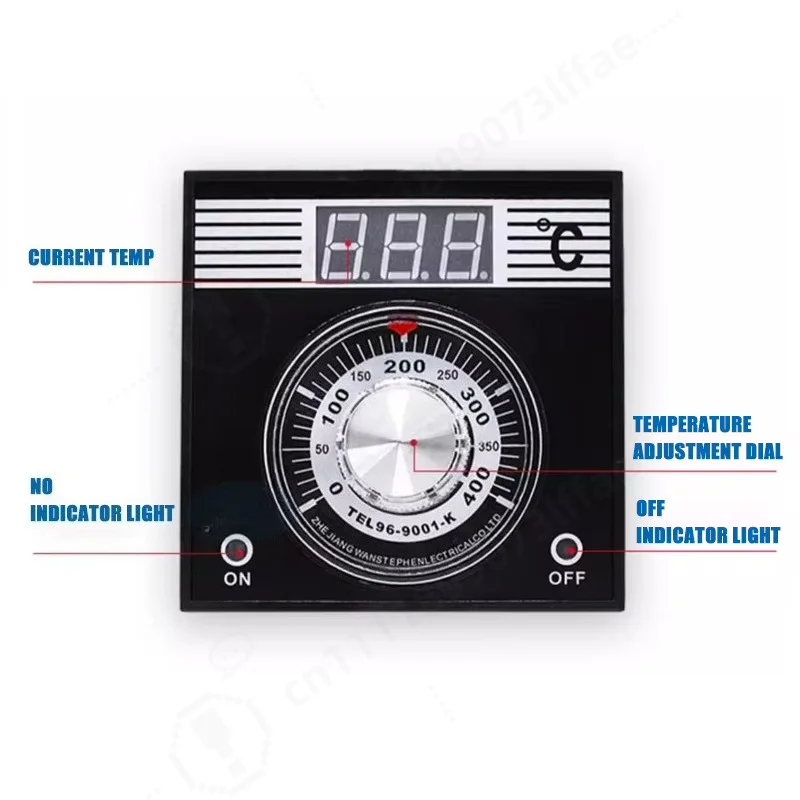 Digital Display Thermostat 0‑400℃, AC220V/380V, Safe Durable Constant Temperature Controller, Special for Oven Drying Cabinet