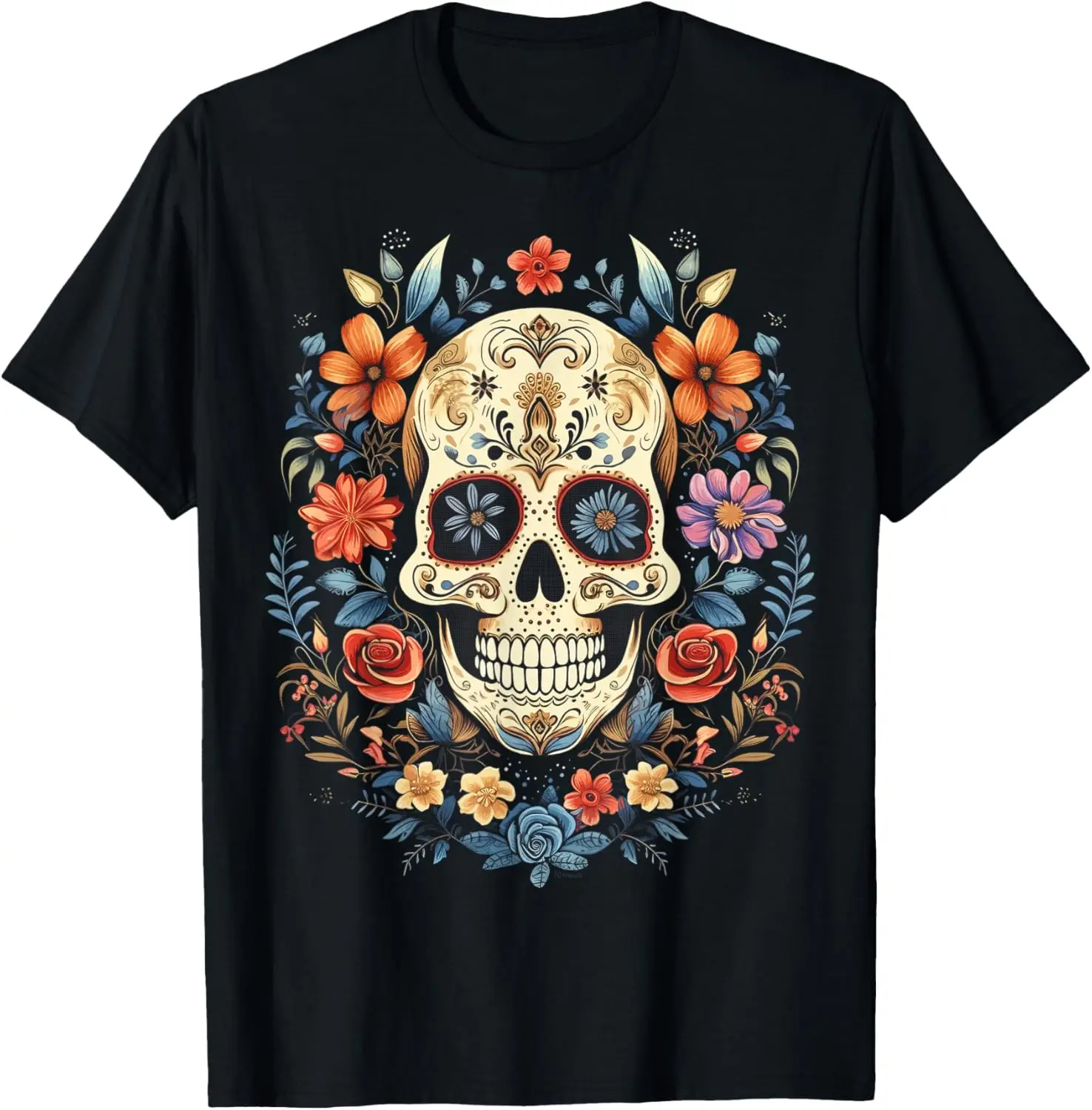 De Los Muertos Day of the Dead Sugar Skull Halloween Women T-Shirt