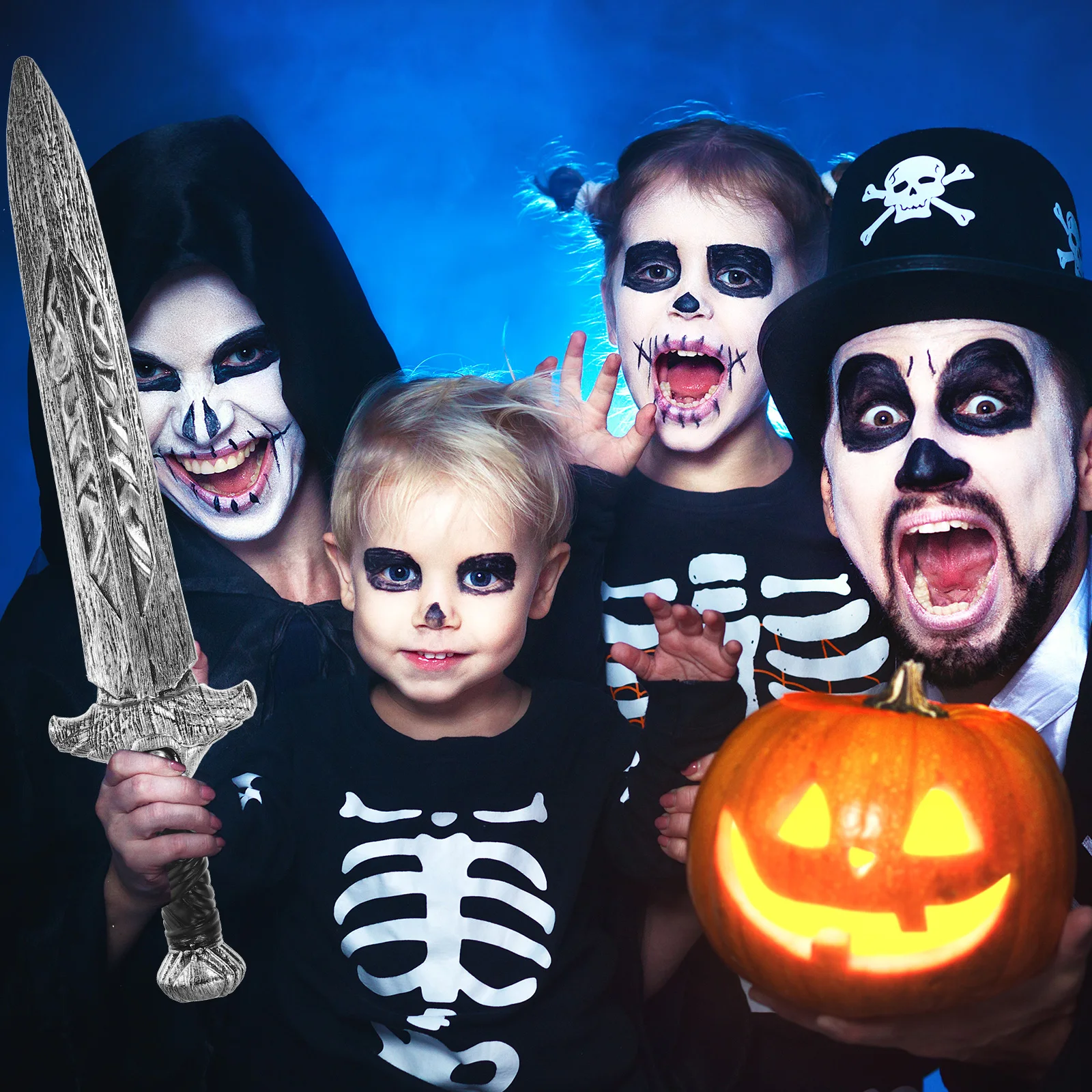 Accessorio per spada romana simulata in plastica resistente per giochi cosplay per feste di Halloween, accessorio per giocattoli con spada