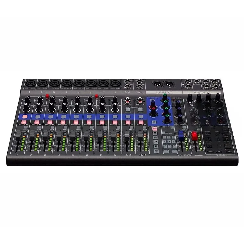 Mixer, multi-channel audio mixer, live recording sound card all-in-one machine
