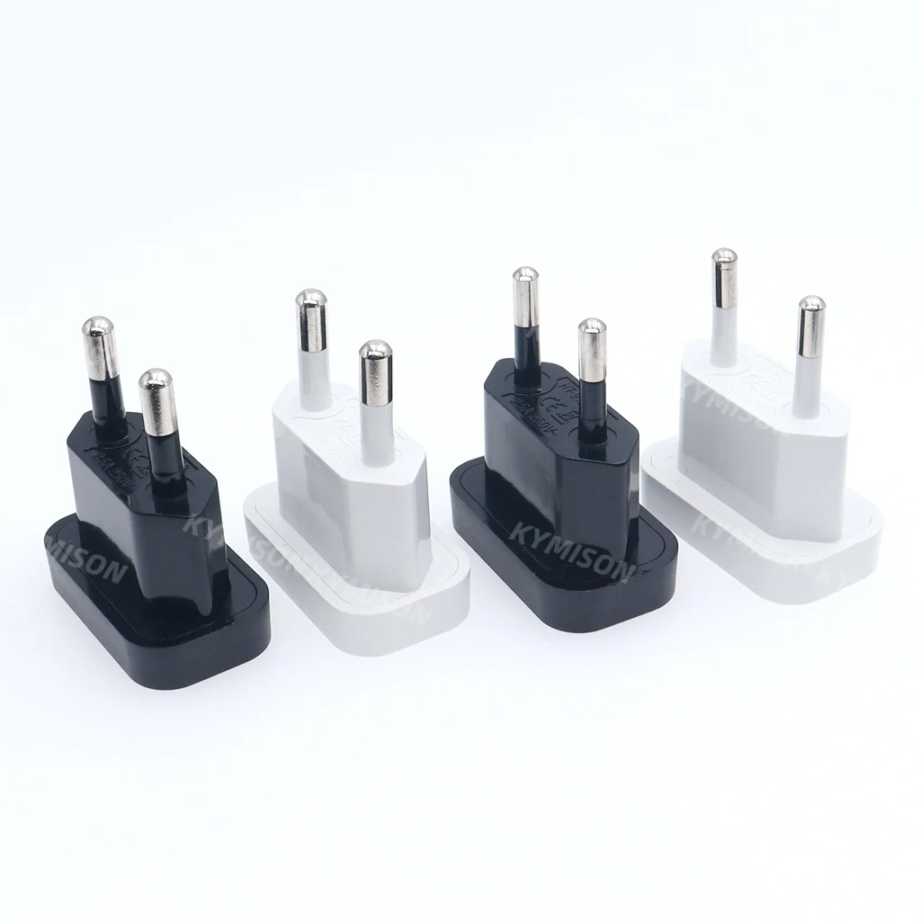 US China To European EU Travel Adapter With Safety Shutter Germany Power Wall Plug Connector Adaptor