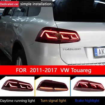Světla do auta pro VW Touareg LED zadní světla 2011-2017 Touareg zadní světla DRL Dynamické signální světlo pro zpátečku Automobilové příslušenství 10 nejlepší prodej LED zadní světla pro VW Touareg - №1