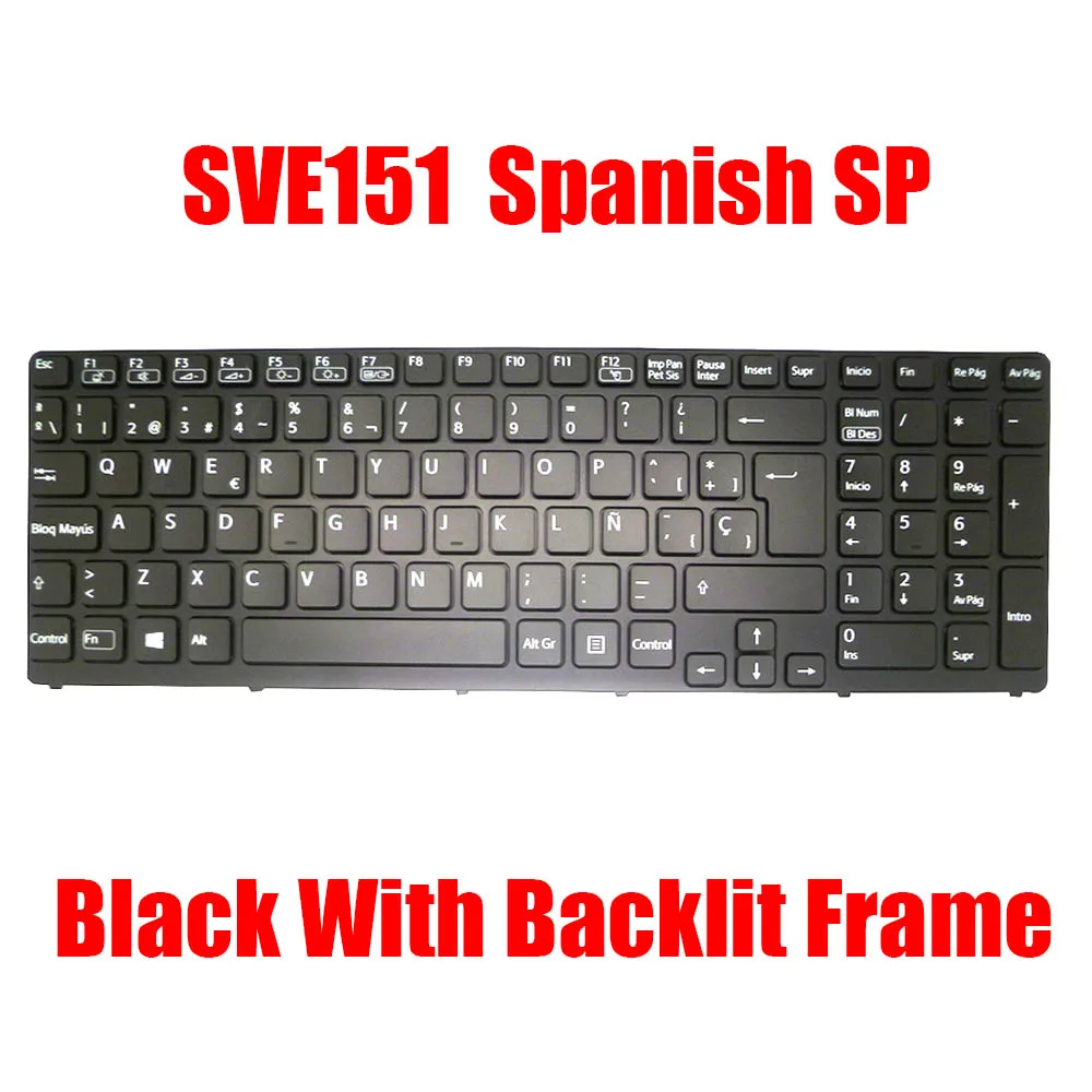 

New SL NE SP Laptop Keyboard For SONY SVE151 SVE17 149168711GB 149152311SE 149162611ES 149152211ES Slovenian Nordic Spanish