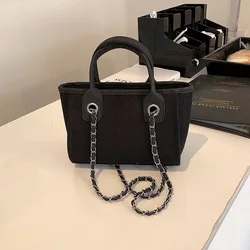 2024 New Simple Bucket Bag Women's Large Capacity Portable Single Shoulder Crossbody Chain Tote Bag