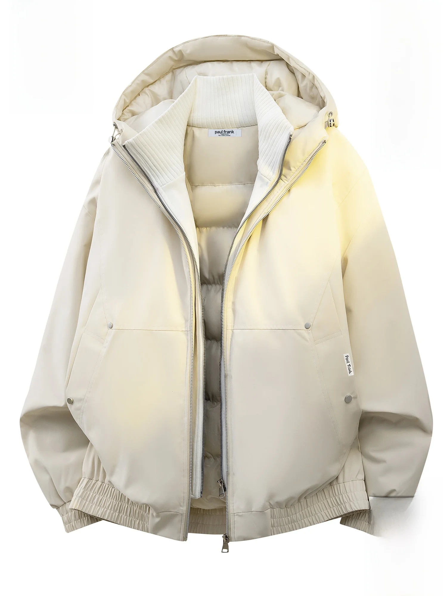 

PaulFrank Thiened Cotton Jaet Men's Winter Warm Casual Hooded Monkey Coat Polyester Fiber Long Sve Zipper Closure Pure...