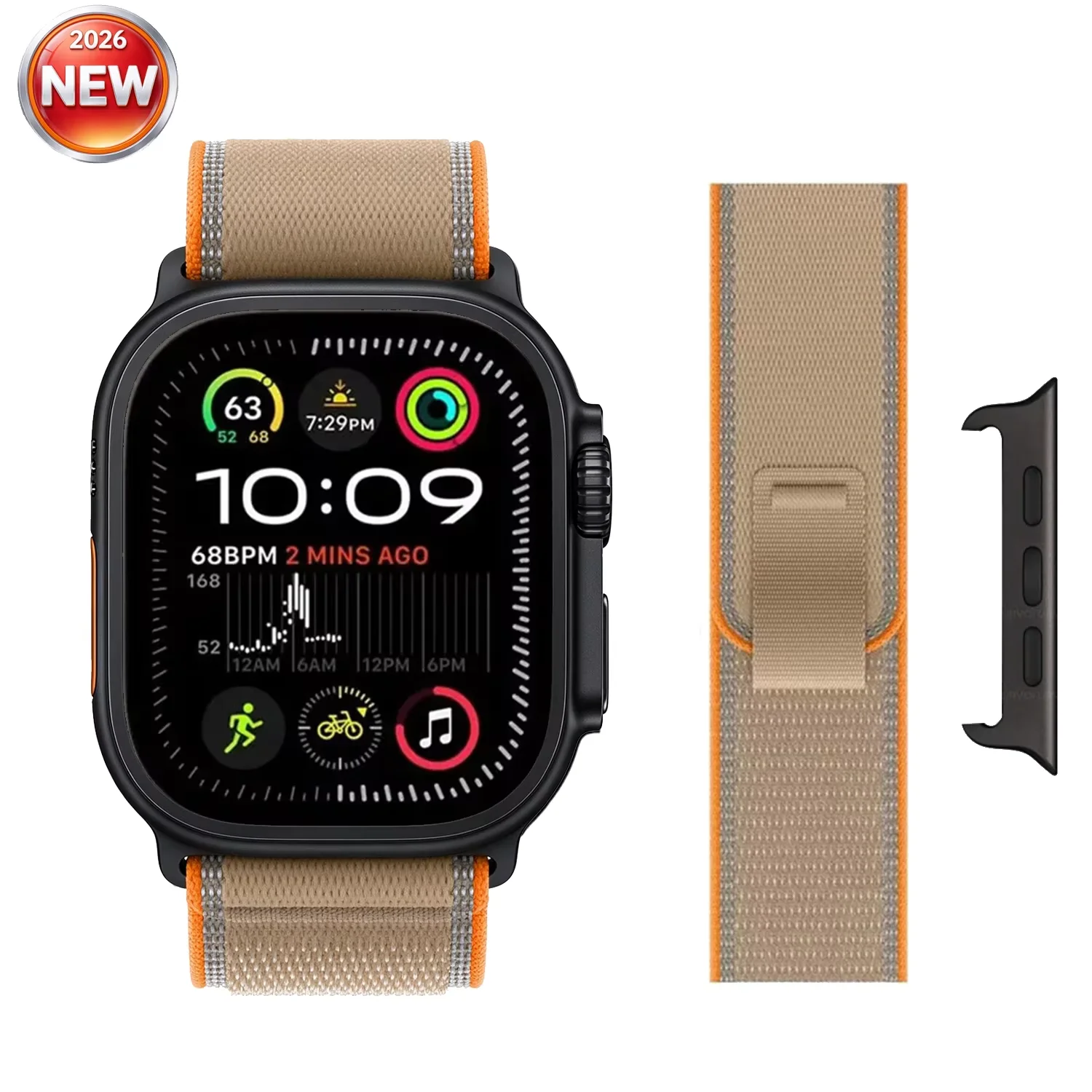 Trail Loop Strap for Apple Watch 46mm 49mm 45mm 44mm 42mm 41mm 40mm Breathable Band for IWatch Ultra 3/2 Series 11 10 9 8 7 6