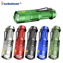 Mini Flashlight Super Bright Q5 LED Flashlights Zoomable Torch Pocket Emergency Flashlight Waterproof Torch for Camping Hiking