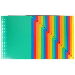 Book Divider Paper A4 Separated Loose Leaf Labels Loose-leaf Page Markers Plastic Binder Tabs File Pp Office Clips